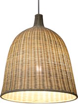 Gevlochten Bamboe lamp - Bamboe Hanglamp - Plafond Lamp - Lampen - Lampjes - Grote Fitting - 45 x 45 x 45 cm