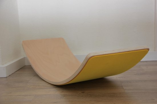 All kinds of stuff - Houten balansbord - Balanceboard - geel vilt