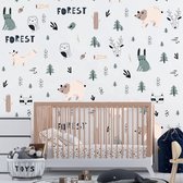 Muursticker | Dieren in het bos | Wanddecoratie | Muurdecoratie | Slaapkamer | Kinderkamer | Babykamer | Jongen | Meisje | Decoratie Sticker |