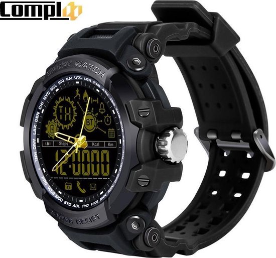 Compl8 - Stappenteller - Stappenteller horloge heren - Solar - Sport -  Calorieënmeter | bol.com