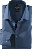 OLYMP Level 5 body fit overhemd - rook blauw - Strijkvriendelijk - Boordmaat: 45