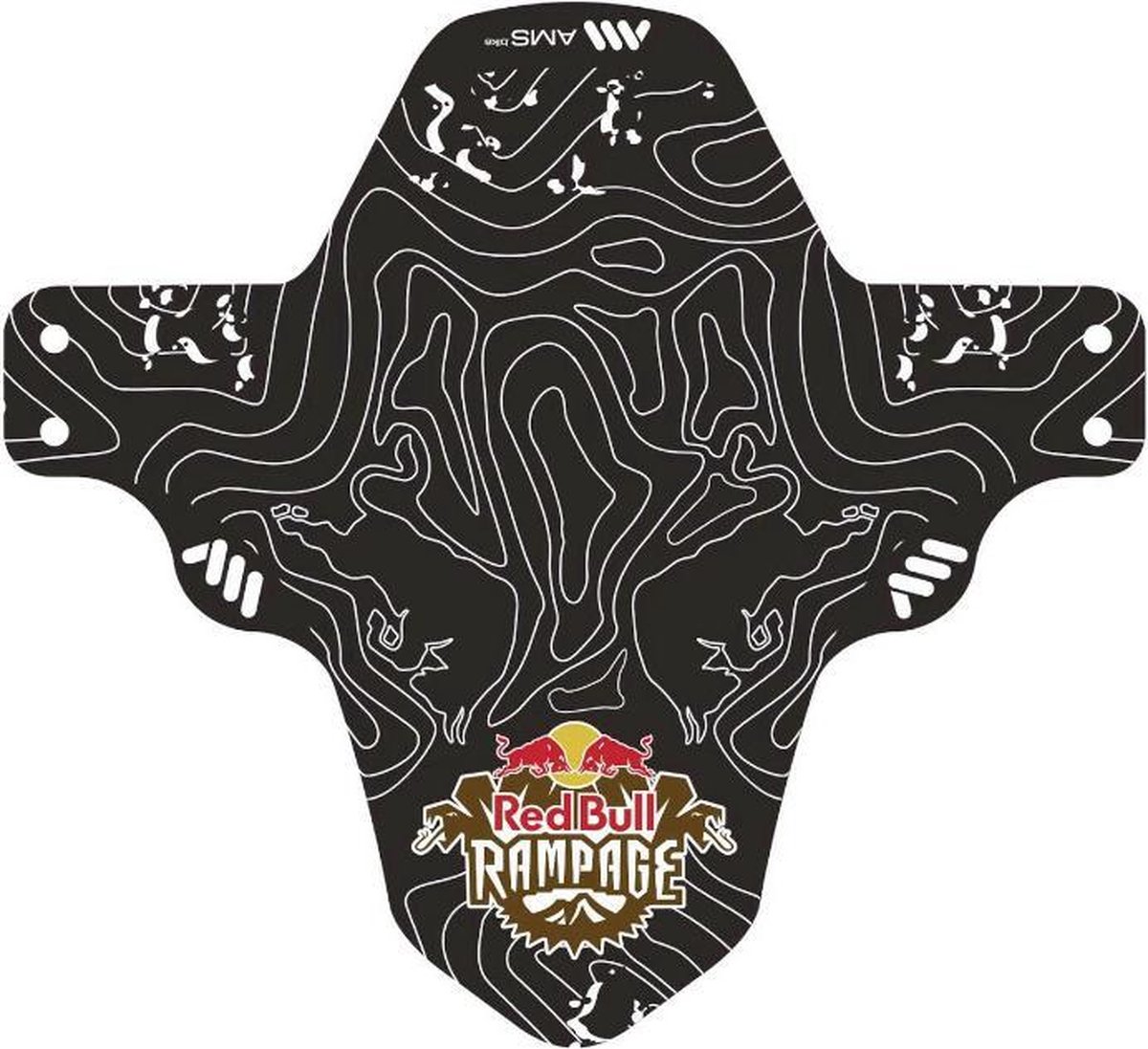 All Mountain Style AMS Mud Guard Red Bull Rampage White