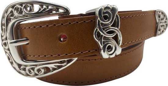 Primavera Cognac  Dames riem - Broekriem Dames - Dames riem -  Dames riemen - heren riem - heren riemen - riem - riemen - Designer riem - luxe