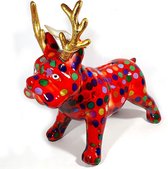 Pomme Pidou Bulldog Rudolph – (Rood met stippen) - Spaarpot