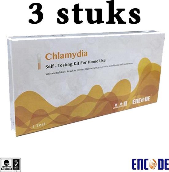 Encode Chlamydia zelftest - 3 stuks - Chlamydia Test Man&Vrouw Toegankelijk - 100% anoniem‎ - CHLAMYDIA ZELFTEST