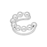 EAR IT UP - Ear cuff - Ballen - Zilver - 12 x 6 mm - 1 stuk