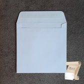 Vierkante envelop (wit) (155 x 155 mm) - 120 grams met stripsluiting - 500 stuks