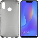 Backcover Shockproof TPU 1.5mm - Telefoonhoesje - Hoesje voor Huawei P Smart Plus / Nova 3i- Transparant Zwart