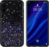 BackCover Spark Glitter Telefoonhoesje - Hoesje Huawei P30 Pro - Blauw