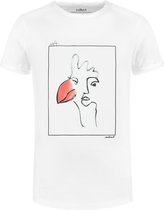 Collect The Label - Vogel/Mens Kunst T-shirt - Wit - Unisex - L