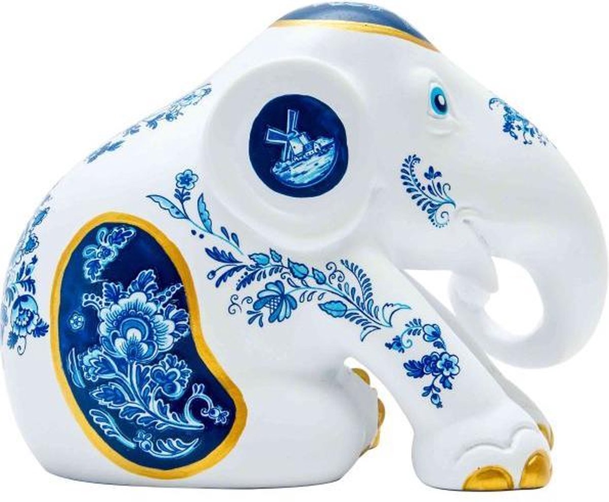Elephant Parade Dreaming of Delft 15cm Handgemaakt Olifantenstandbeeld Multi