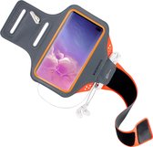 Mobiparts Comfort Fit Armband Samsung S10 Plus Sporthoesje Oranje