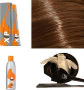 XP100 haarverf pakket kleur 9.1  Zeer lichtblond & As (1x 100ML) met 9% waterstof ( 1x 250ML) incl verfbakje, kwast, maatbeker, puntkam en handschoenen