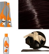 XP100 haarverf pakket kleur 6.75  Donkerblond & Bruin & Mahonie (1x 100ML) met 6% waterstof ( 1x 250ML) incl verfbakje, kwast, maatbeker, puntkam en handschoenen