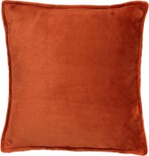 CILLY - Sierkussen fleece 45x45 cm - Potters Clay - oranje - Inclusief binnenkussen