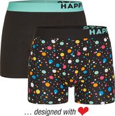 Happy Shorts  2-Pack Boxershorts Heren Confetti - Maat  S