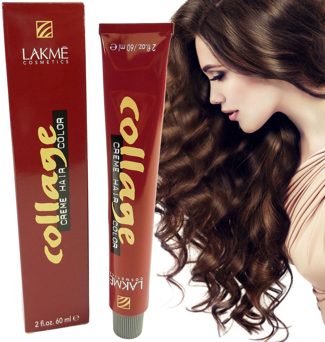 Lakme Collage Haarkleuring Crème Permanent 60ml - 07/59 Medium Red Auburn Blonde / Mittel Rot Auburn Blond