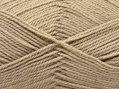 Breigaren beige 100gram per bol kopen – haken of breien met pendikte 3 - 3.5 mm. – 100% acryl garen pakket 4 bollen