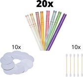 Oorkaarsen 20 stuks - Earcandles 20 pcs - Ear Cleaner - Oorreiniger - Oorsmeer Verwijderaar - Earcandle - Inclusief 10 Wattenstaafjes en 10 Beschermfilters
