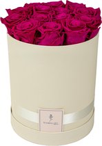 Flowerbox longlife rozen | WHITE | Large | Bloemenbox | Longlasting roses FUCHSIA | Rozen | Roses | Flowers