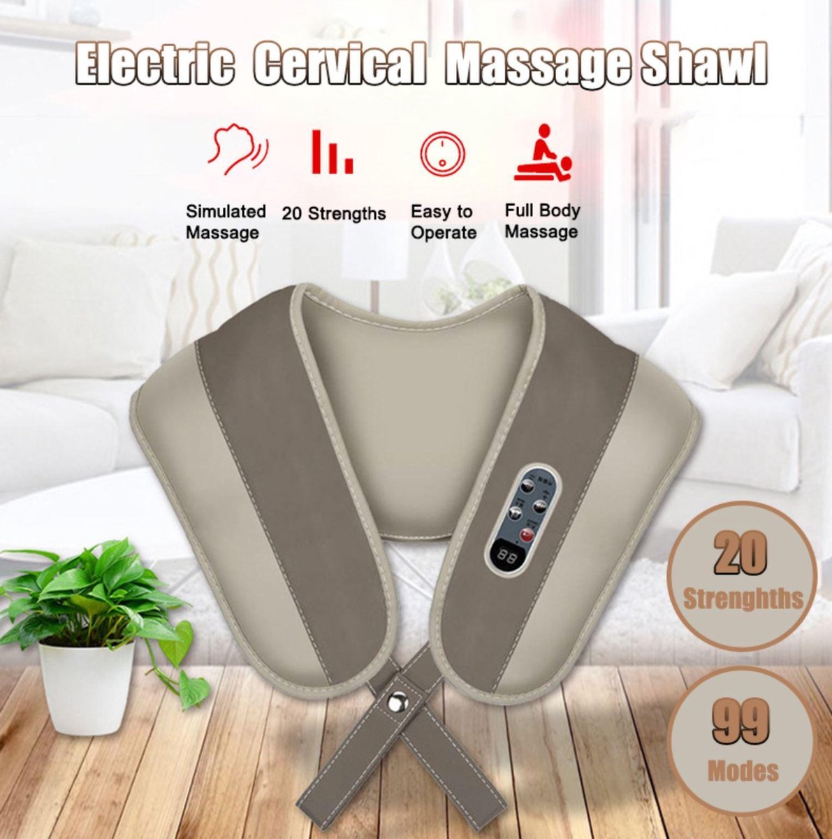 Vibrating Neck and Back Relax Massage Cushion Shiatsu Massage Shawl - China  Cervical Massage Shawls, Jomarto Massager Shawl