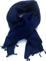 Sjaal-Yakwol-Koningsblauw-190x75 cm- 80% wol-Handgemaakt-Fairtrade