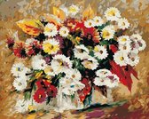 Menga Peinture par numéros Fleurs 50 x 40 x 2 Cm Toile/Acrylique