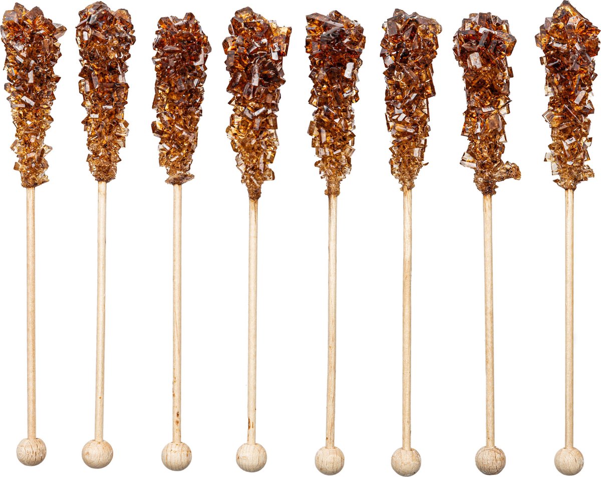 Goedkoopste Luxe Kandijsticks - Bruin - 10 stuks - Thee - Koffie - Feest - Kandij - Sticks - Koffiesuiker - Kandij sticks - Tafelversiering - Cadeau – Gift – Suikersticks – Cocktail - Suiker - Kandijsuiker - Feestdagen - Hightea