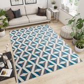 Tapiso Maroko Vloerkleed Tapijt Blauw Carpet Maat- 300x400