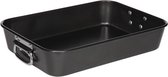 Braadslede - Ovenschaal - met handvaten - 38x26x7,5cm - inox