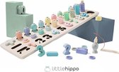 Houten educatieve puzzel 'Fish' - Visspel - Leren tellen - Oefenen met kleuren en getallen - Educatief speelgoed - Cadeautip