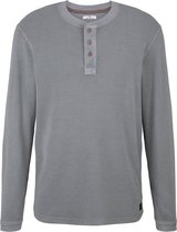 Tom Tailor Lange mouw T-shirt - 1022248 Midgrijs (Maat: M)