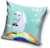 Carbotex Unicorns Make a Wish - Sierkussen Kussen 40 x 40 cm inclusief vulling