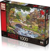 Summer Village Stream Puzzel 1000 Stukjes