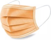 3 Laags wegwerp Mondmaskers - 50 Stuks - Niet Medisch - Oranje - RIVM