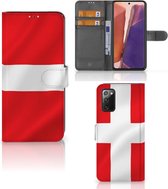 Coque Téléphone Samsung Galaxy Note 20 Magnétique Etui Housse pour Drapeau Danois