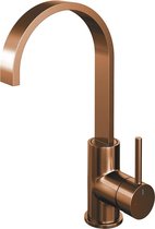 Brauer Copper Edition wastafelkraan hoog cascade - hendel 1 - geborsteld koper PVD