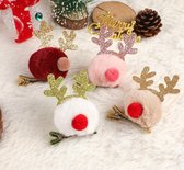 Schattige Kerstknijpers Kerstversiering met Rendier Gewei/Kerstbal/KerstBloem -voor Kerstboom/Cadeautje-Kinder Haarspeldjes- DIY Knutselen Feestelijke Versiering- Hert Kerst Versierpakketje 2