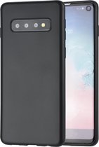 Softcase Backcover Samsung Galaxy S10 hoesje - zwart