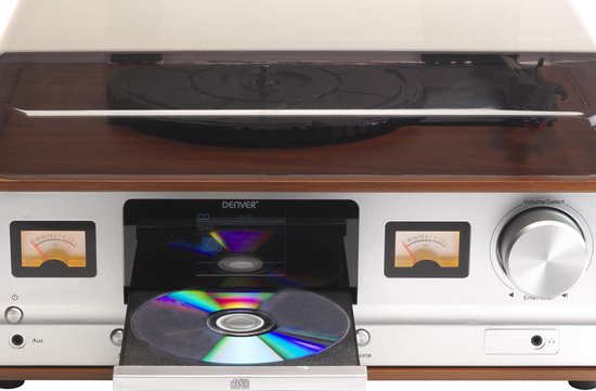 Denver Platenspeler Bluetooth - Incl. Speakers - DAB radio - CD speler - Retro - MRD52LW — afbeelding 4