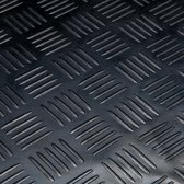 Deurmat-Rubber mat-Deurmat-Rubberen mat- vloermat traanplaat blok zwart 3mm dikte 120x100cm