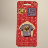 Magneet in t-shirt vorm blonde labrador