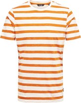 Only & Sons Elky Reg SS Stripe Tee Orange - M