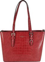 Flora&Co schoudertas croco rood klein