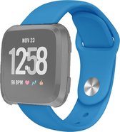 By Qubix - Fitbit Versa 1 / 2 & Lite siliconen bandje (small) - Blauw - Fitbit versa bandjes