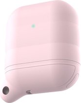 AirPods hoesjes van By Qubix - AirPods 1/2 hoesje siliconen waterproof series - soft case - licht roze