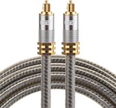 By Qubix - ETK Digital Optical kabel 1 meter / toslink audio male to male / Optische kabel metaal - Grijs