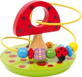 Kralenspiraal - houten speelgoed - Activity center "champignon" - Hout speelgoed vanaf 1 jaar