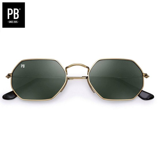 PB Sunglasses - Octa Classic. - Zonnebril heren en dames - Goud frame -  Festival stijl | bol.com
