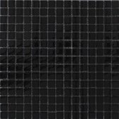 Alfa Mosaico Mozaiek Noche zwart glas 1,8x1,8x0,8 cm -  Zwart Prijs per 1 matje.